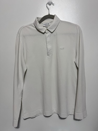 Polo lacoste blanc manches - polo,