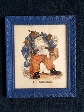 DESSIN GOUACHE   ANCIEN CARICATURE PRESIDENT  ANDRE FALLIERES D APRES GRANDJOUAN