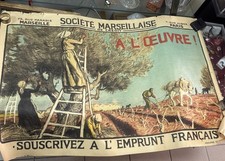 old poster Société Marseillaise Rue Paradis sign Leroux