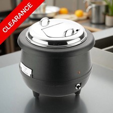 NEW Sunnex 10L Electric Soup Kettle Warmer Black w/ Lid & Insert Commercial Use