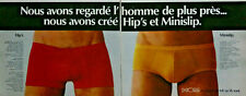 1974 HOM LES SLIPS MENS HIP'S & MINISLIP PRESS ADVERTISEMENT