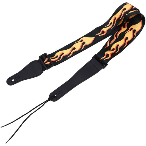 Reusable flame guitar strap - flame,