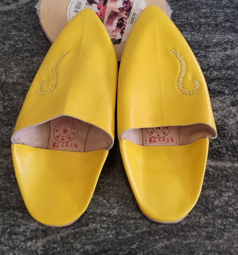 Babouches chaussures cuir - babouches, en
