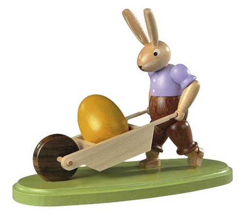 Figurine pâques lapin avec - figurine, de