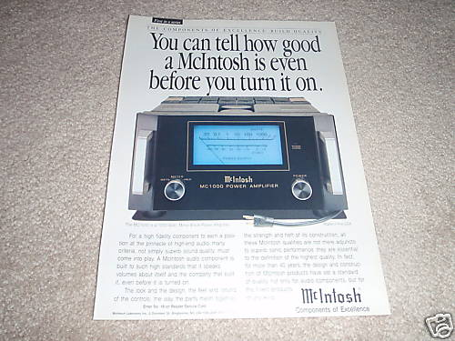 Mcintosh mc1000 puissance amp - puissance,