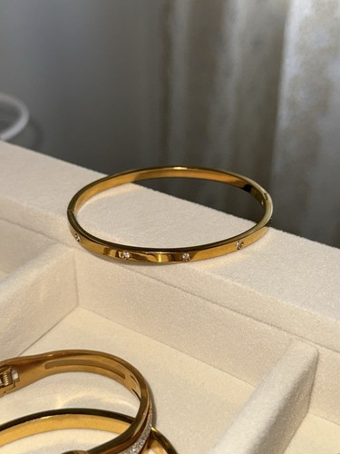 Bracelet jonc rigide - , or