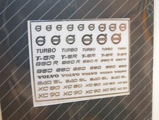 Sticker métal logo VOLVO 1/43 1/24 1/18 Turbo t5-R 850 240 GL XC90