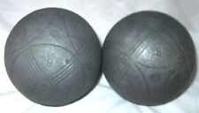 deux boules petanque (73 mm) vintage à identifier