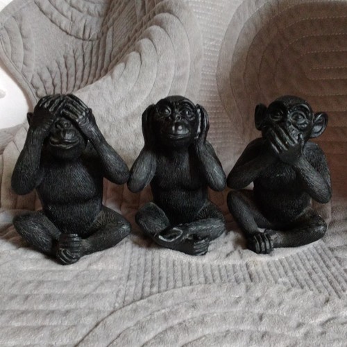 Lot figurines singes noir - 3,