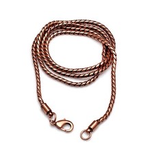 Pure Copper Wheat Viking jewelry 100% Oxidized Copper Chain Necklace RJ-02