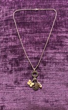 Thomas Sabo Silver 925 Belcher Chain Necklace With Carrier + Three TS Charms NEW