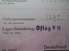 lettre prisonnier Oflag VA