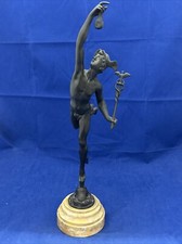 Giovanni Da Bologna Bronze Statue Flying Hermes Mercury 19 Inches Tall