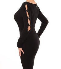 Neuf Découpe Détail Nœud Pull Tunique - Manches Longues