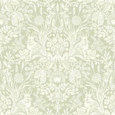 Papier Peint Damassé Harlène Woodland Vert Sauge - Holden 90162 Neuf