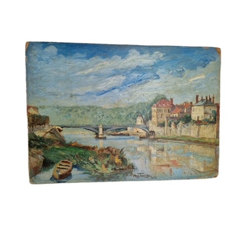 Tableau huile sur panneau - tableau,