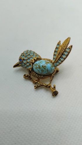 Broche oiseau vintage marque - oiseau,