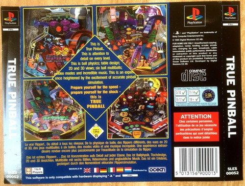 True pinball jaquette - pinball,
