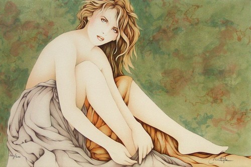 Christophe lithographie femme - christophe,