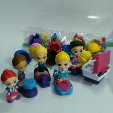 VTech FLIPSIES Talking Dolls Changeable Wigs Lot of 5 Dolls Accessories Piano 