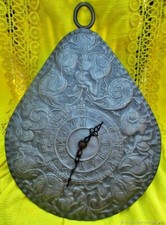 Antique Wall Clock Angels Pewter Germany Antique Wall Clock Angels Tin 