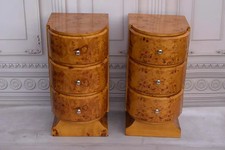 Art Deco Bedside Tables - Art Deco Table - Bent Wood Night Stand - Chest