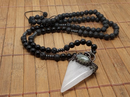 Necklace rock crystal - crystal, +