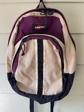 Vintage 2001 Eastpak Backpack Purple/Cream/Blk. NWOT, Nice!