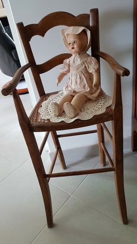 Chaise haute ancienne enfant