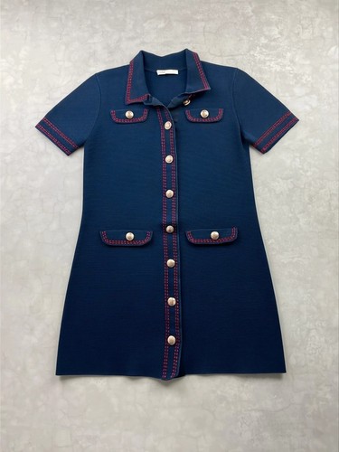 Maje robe longue - robe, bleu