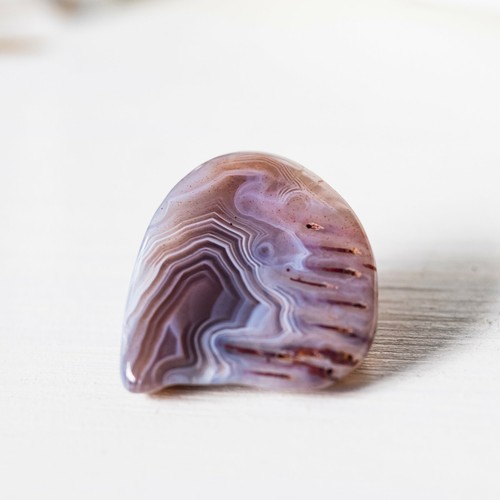 Agate rose perse rubanée - agate,
