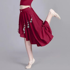 Filles Ventre Danse Jupes Plissé Queue Ourlet Irrégulier Ethnique Entraînement