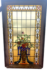 Panneau en vitrail Art Déco XX siècle