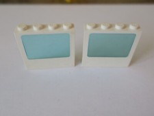 LEGO REF 6156 - WHITE WINDOW WITH GLASS X 2