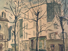 Beautiful Montmartre Watercolor Painting Place Du Tertre 1930 Paris To Identify