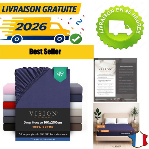 Drap housse 100 coton - housse,