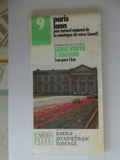 Carte IGN verte 9 paris laon   edition 7   1985