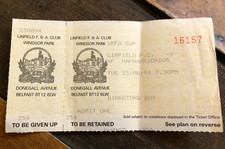 Ticket  )) LINFIELDV HAFNARFJORDUR - UEFA CUP 1994/95