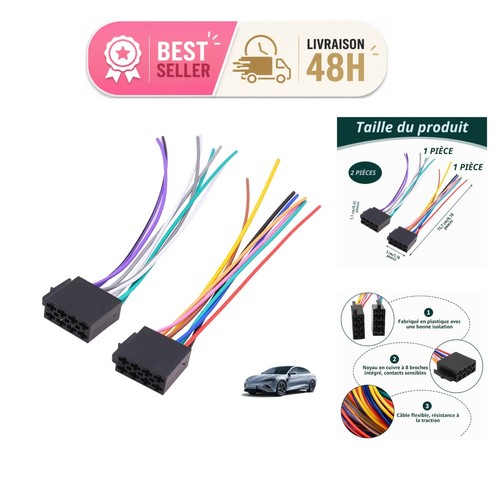 Connecteur iso broches - 8, pour