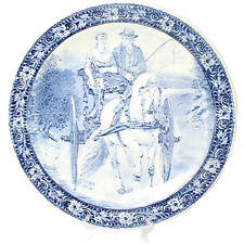 Delft Blue XL Plate, Royal Boch, with Dutch Landscape, circa 1950