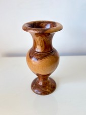 Vase ancien en bois d'olivier tourné – Antique Neoclassical Turned Wood