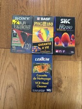 Lot 6 VHS Vierges Neuves Emballée + 1 K7 De Nettoyage 