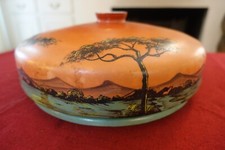 art deco glass dough hanging cup