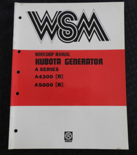 GENUINE KUBOTA A4300 & A5000 GENERATOR SERVICE REPAIR WORKSHOP MANUAL CLEAN