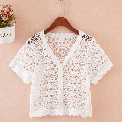 Gilet crochet pour femme - en,