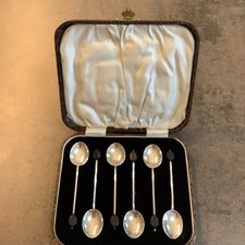 Coffret 6 cuillères à moka en argent massif – Birmingham 1926