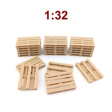 1:32 | Lot 20 Palettes standard couleur bois, Diorama Entrepôt Marchandises
