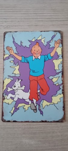 Tintin plaque métal - plaque,