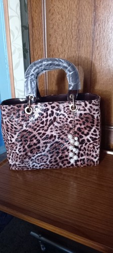 Sac main motifs léopard - sac,