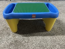 Vintage 1998 Lego Duplo Lap Table Building Blocks Top with Side Storage Bins